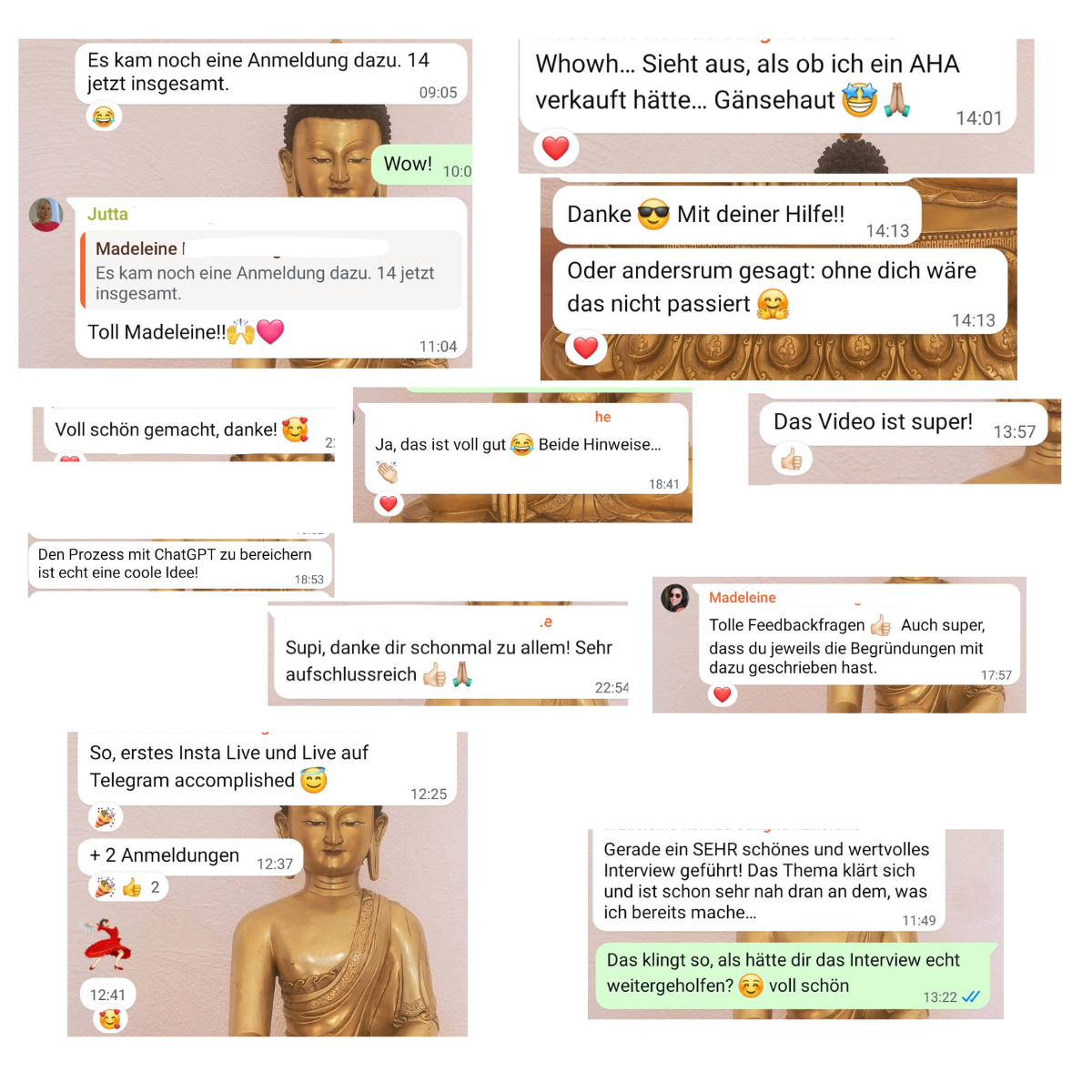 Testimonial Screenshots