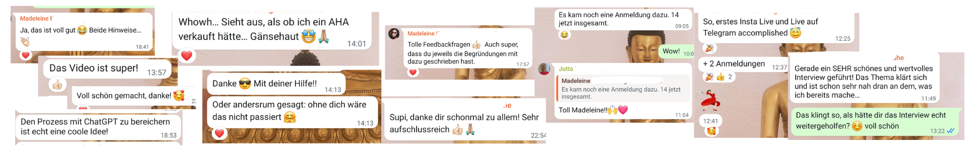 Testimonial Screenshots